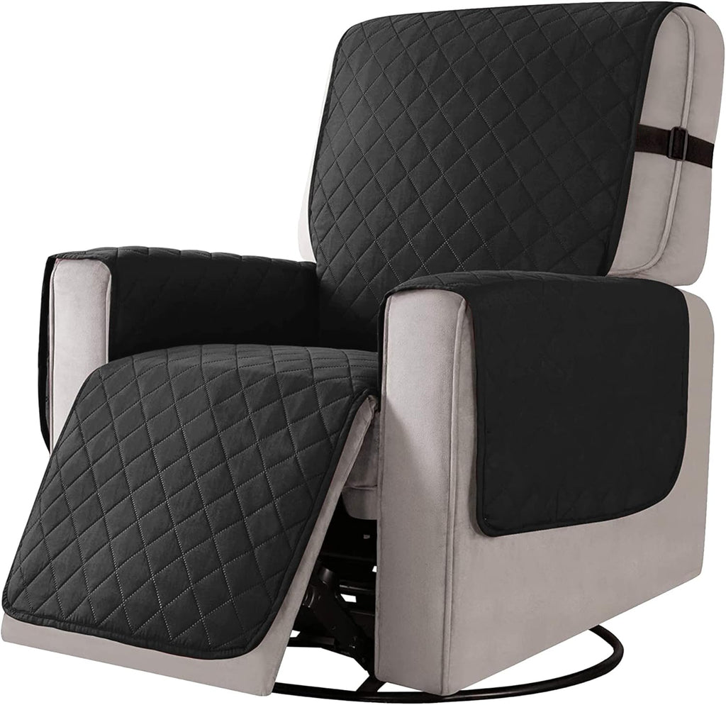 Recliner Sofa Chair Cover Black-S
