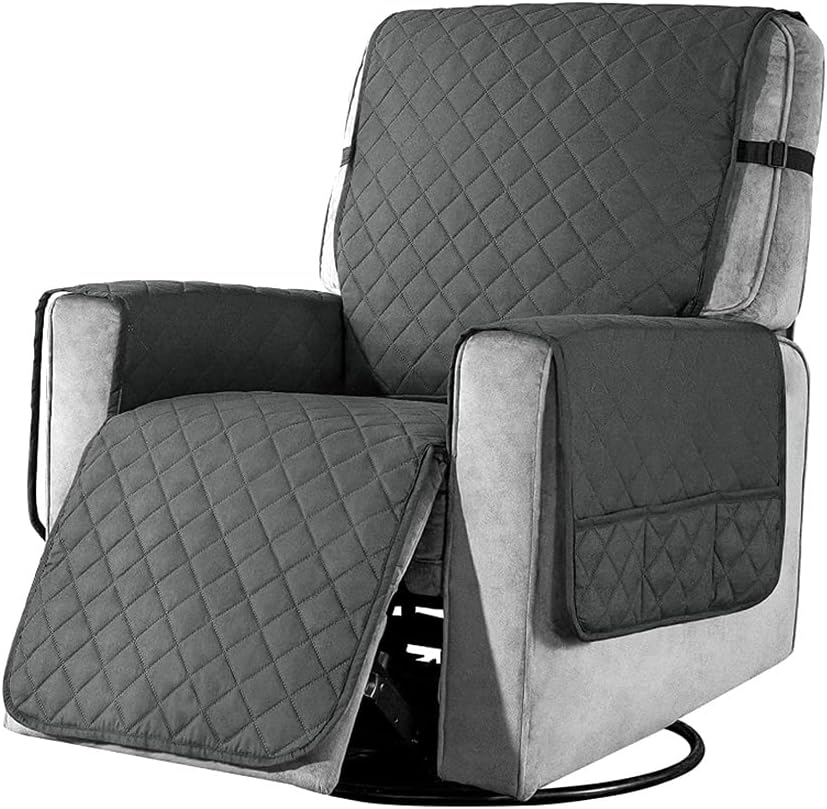 Recliner Sofa Chair Cover Gray-S