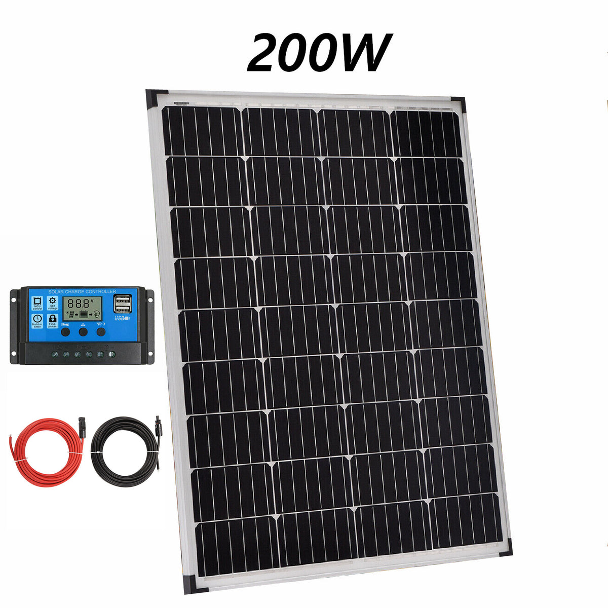 Solar Panel 130W + 30A CONTROLLER+10M Extension Cable main image 0