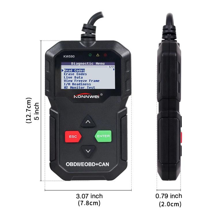 Konnwei Kw590 Obdii Diagnostic Scanner Vehicle Engine Diagnosis Code R 