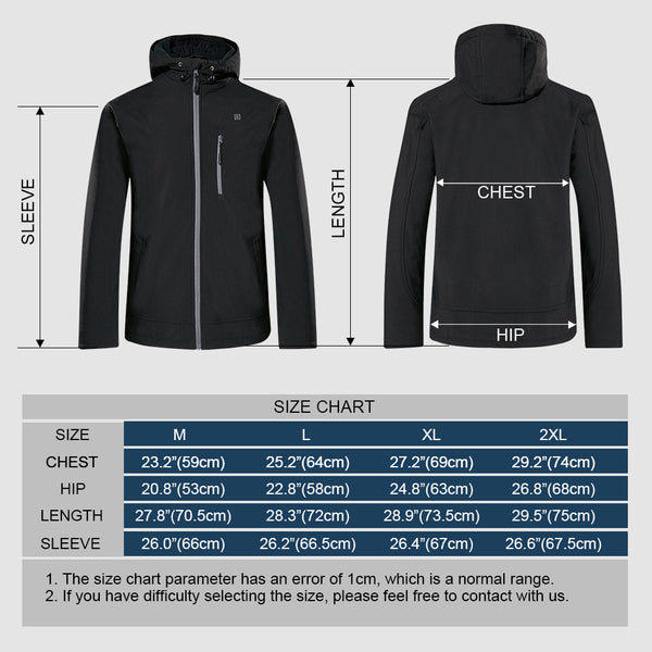 Mens Heated Jacket - 2XL, with Battery and Charger