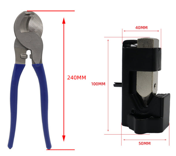 Battery Cable Lug Crimping Tool for AWG 8-4/0 Terminals