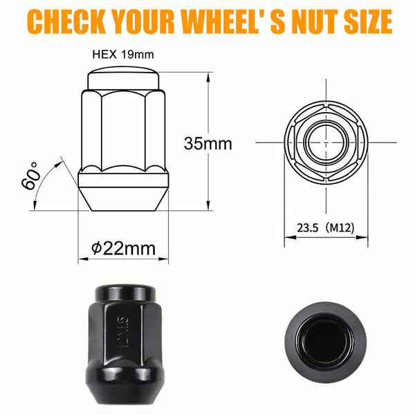 20PCS Wheel Nuts M12x1.5