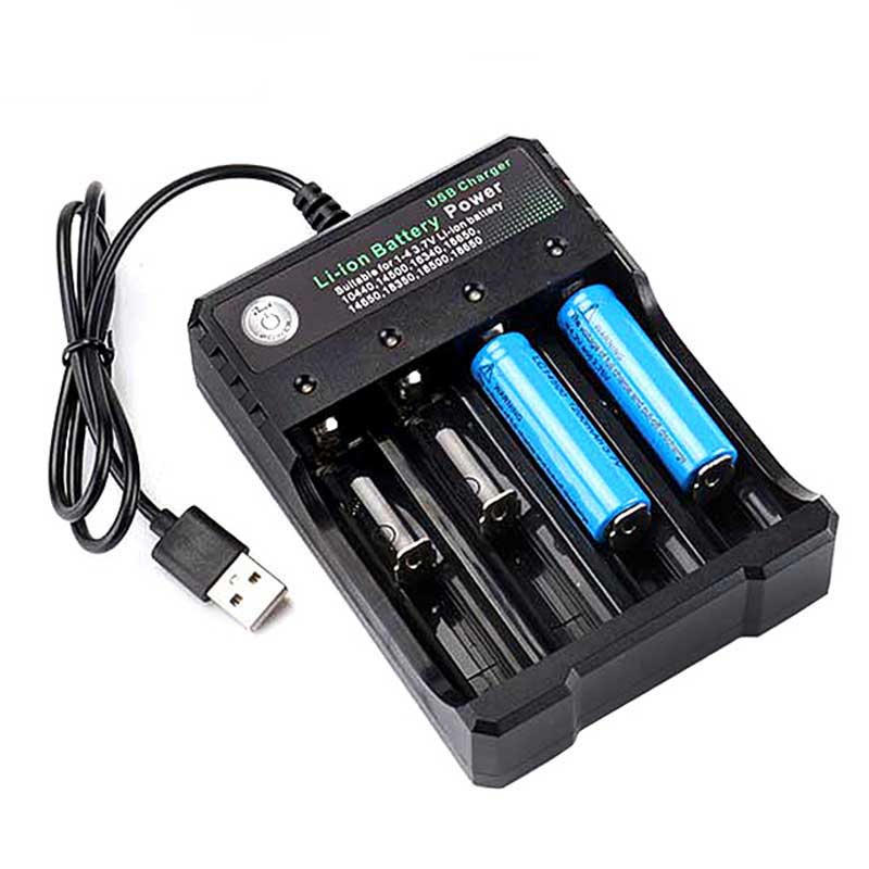 USB 18650 Battery Charger 4 Slots
