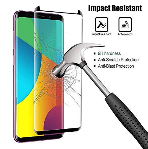 Samsung S9 PLUS Black Edge Glue Screen Protector Tempered Glass - salelink.co.nz