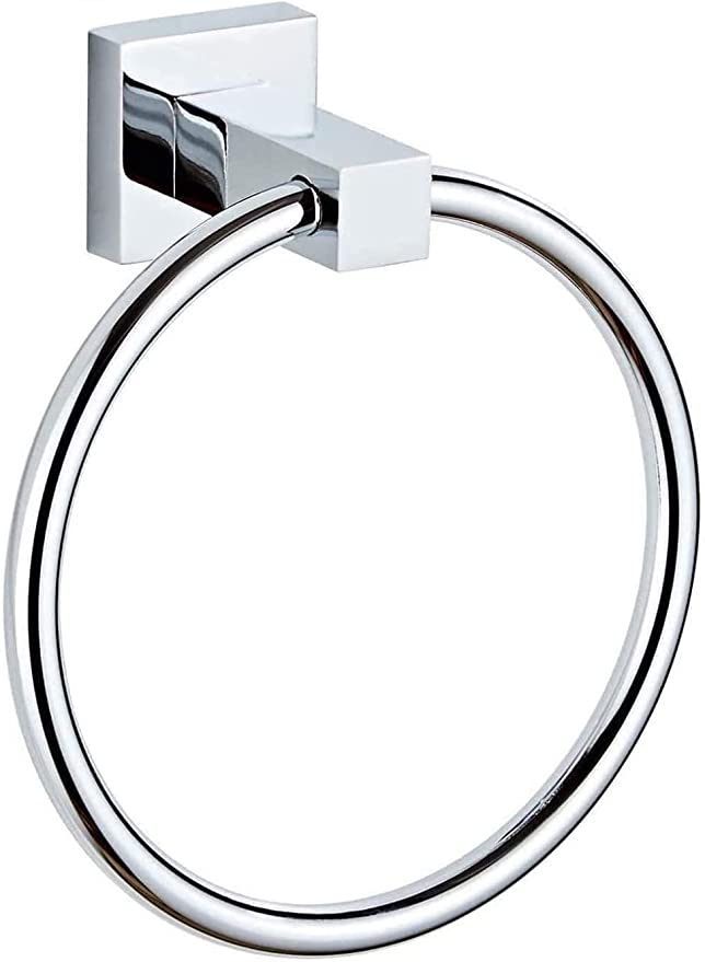 Bathroom Wall Mounted Towel Ring Silver