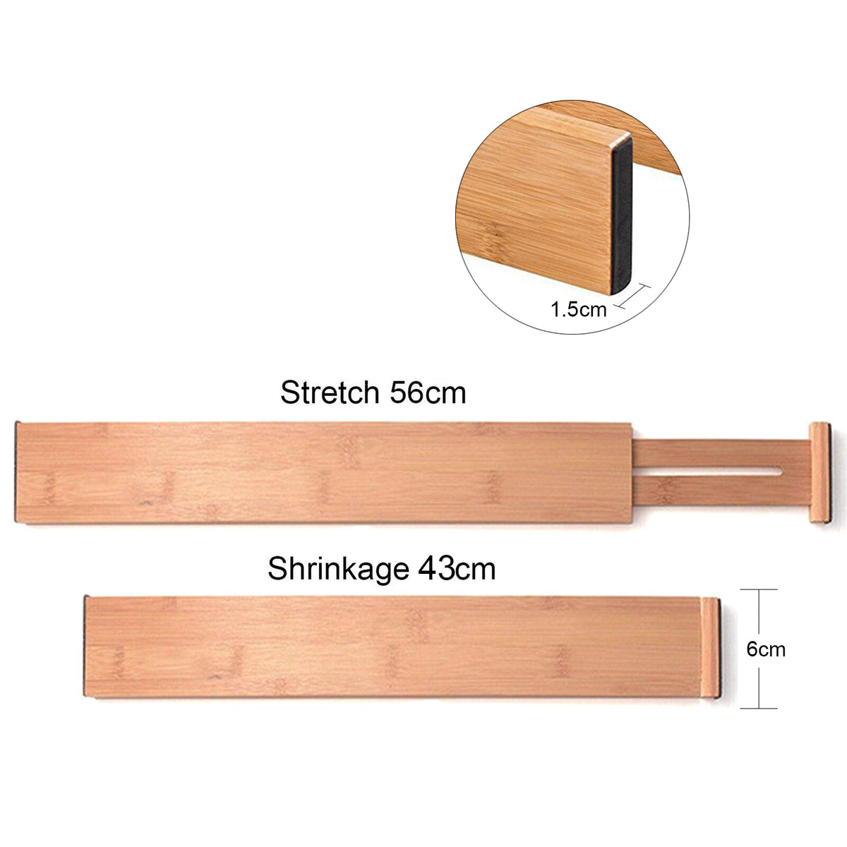 Expandable Bamboo Drawer Divider