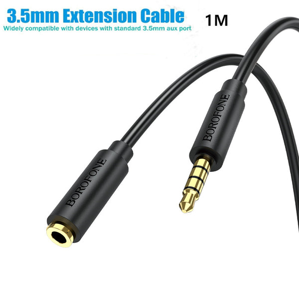 1M AUX Male to Female Cable Audio 3.5mm Headphone Stereo Extension Cord