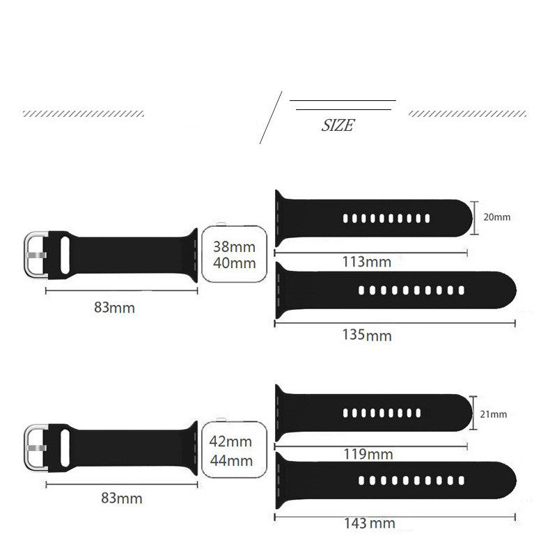 Apple watch strap length hot sale