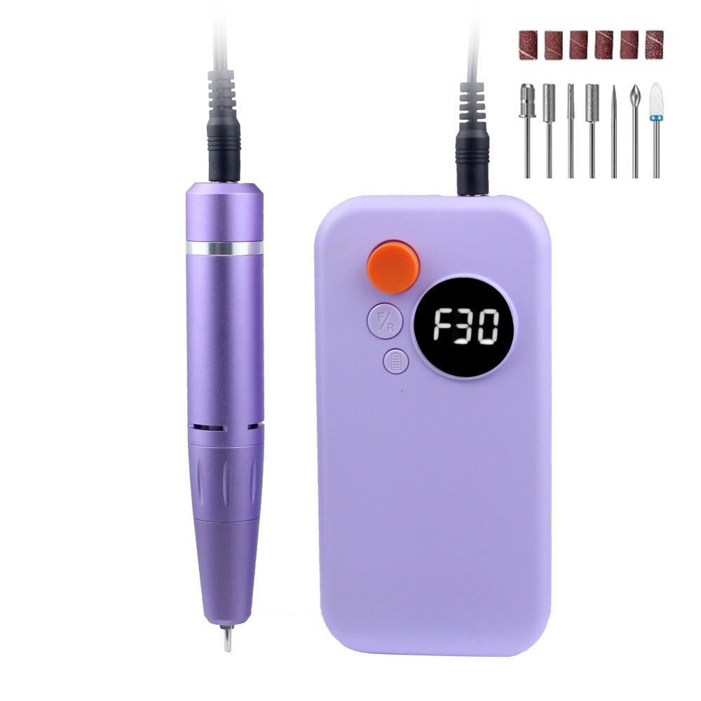 Rechargeable Electric Nail File Kit Purple