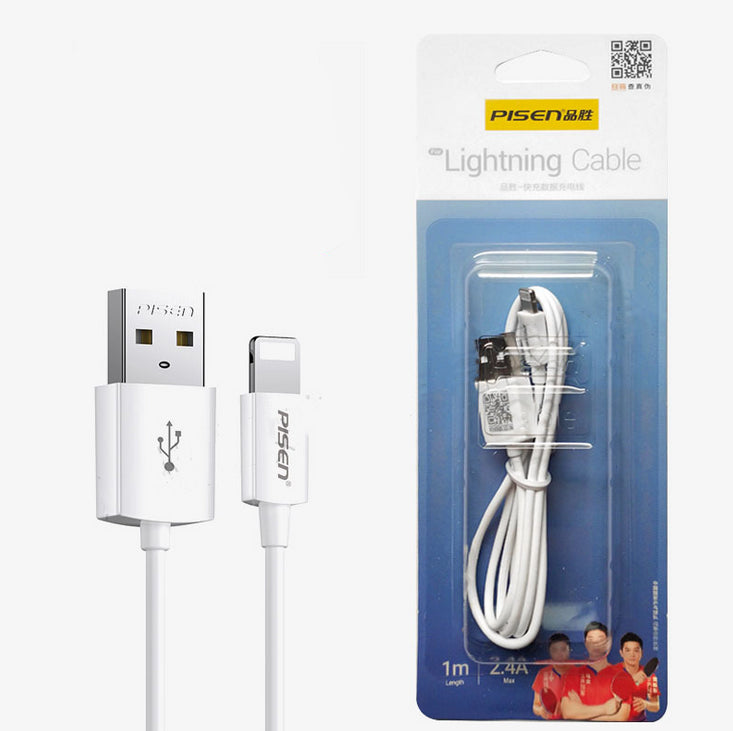 1M PISEN USB Lightning Fast Charging Cable Data Cord For Apple Charger iPhone iPad