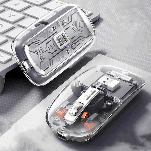 Transparent Clear Wireless Mouse Bluetooth
