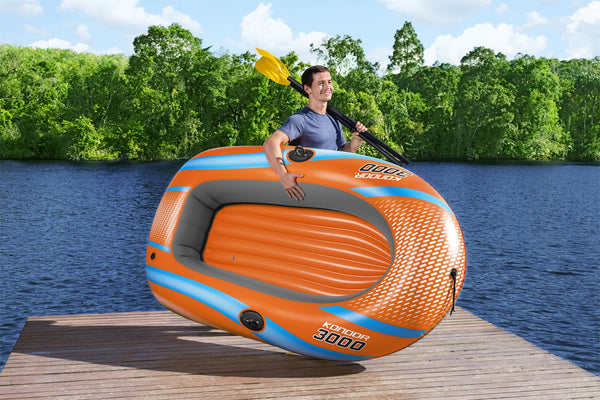 2.12x1.22m Three Persons Inflatable Kayak with Oars, Pump, Repair Patch
