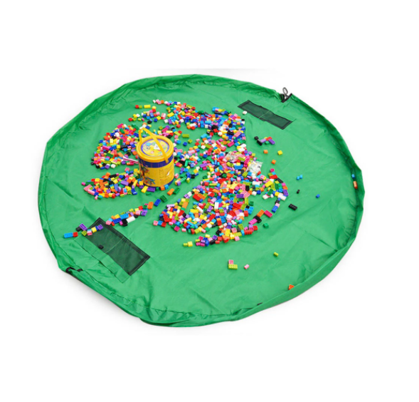 150cm Kids Play Mat Bag Portable Toy Storage Organizer Lego Toys Drawstring Bag
