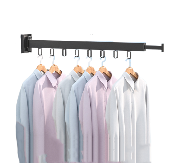 Extended Wall Mounted Foldable Retractable Clothes Drying Rack