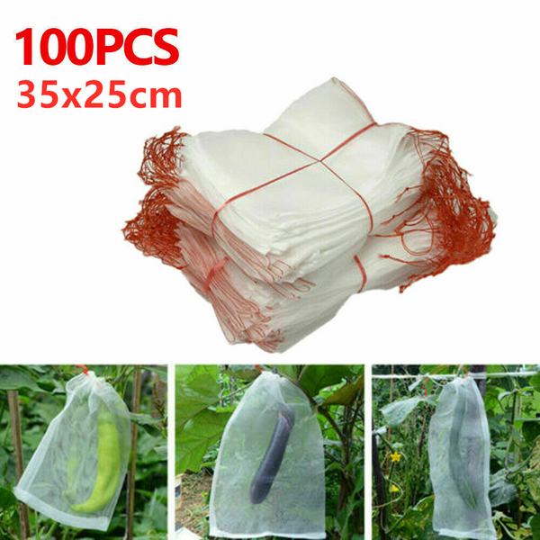 100PCS 35x25cm Agriculture Garden Fruit Vegetable Protection Net Bags
