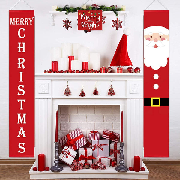 Merry Christmas Decoration Banner Home Outdoor Porch Sign for Xmas Holiday