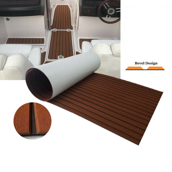 90x240cm Self-Adhesive EVA Foam Teak Sheet Boat Decking Faux Marine Floor Board - salelink.co.nz