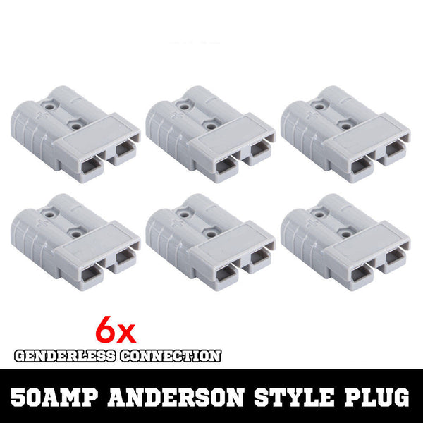 6x Premium Anderson Style Plug 50AMP Exterior Connector DC Power SOLAR CARAVAN - salelink.co.nz