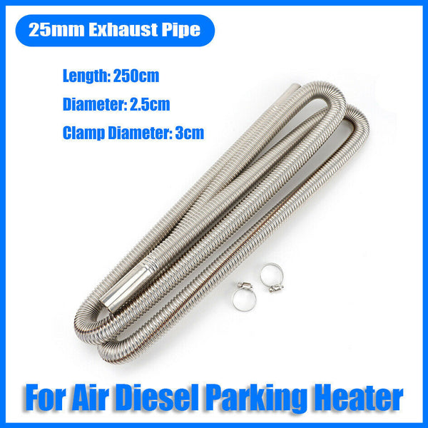 250cm Air Diesel Parking Heater Stainless Steel Exhaust Pipe Tube Gas