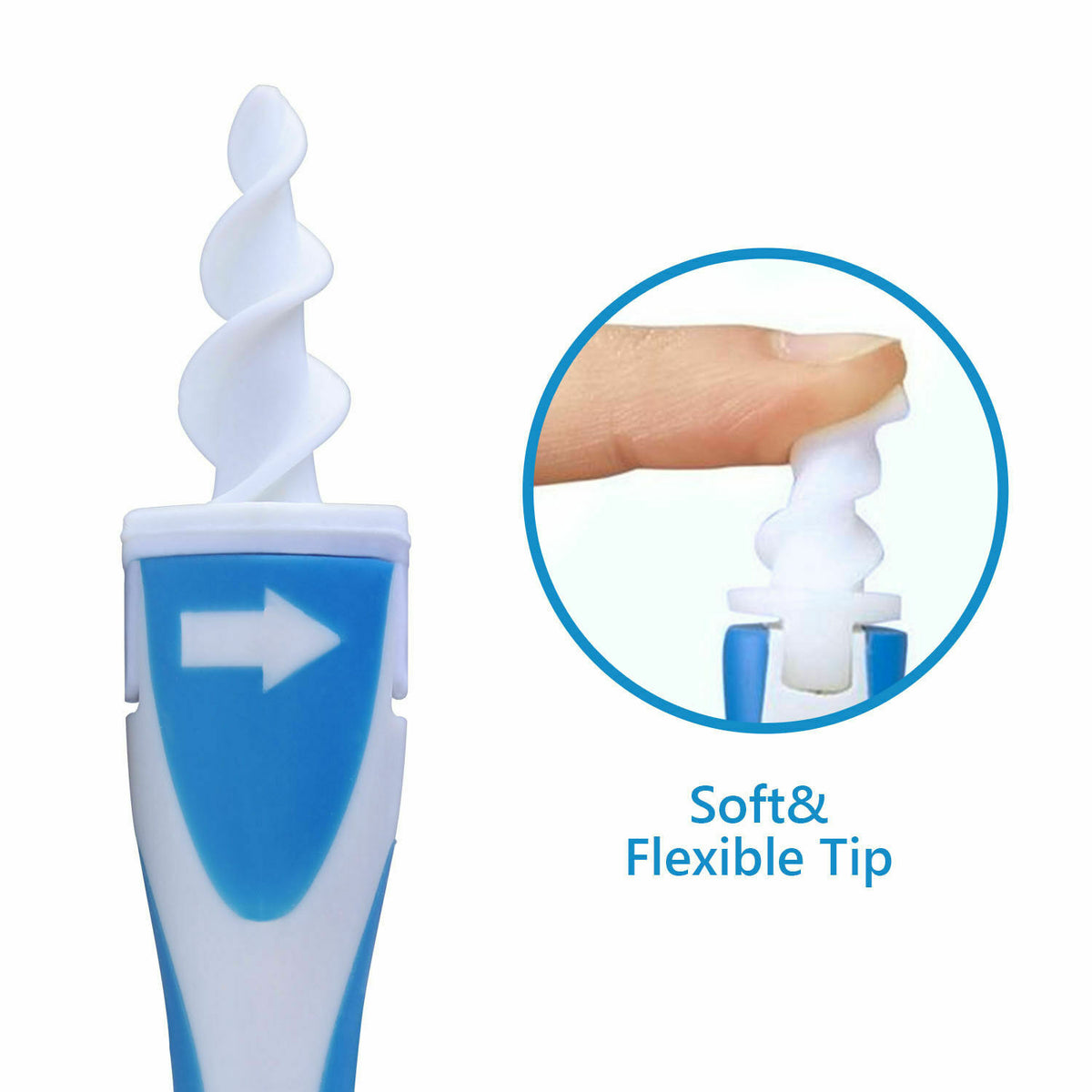 Ear Wax Swab Remover Cleaner QGrips Tool Ear Pick Handle 16 Tips Remo