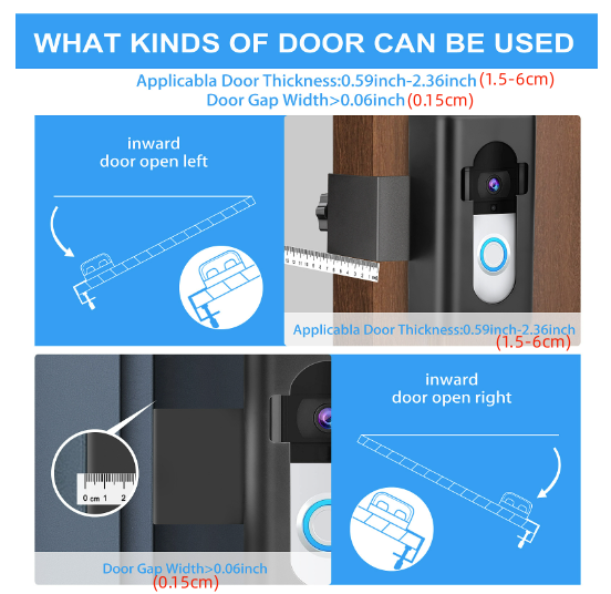 Anti-Theft Video Doorbell Mount for Video Doorbell 1/2/3/4