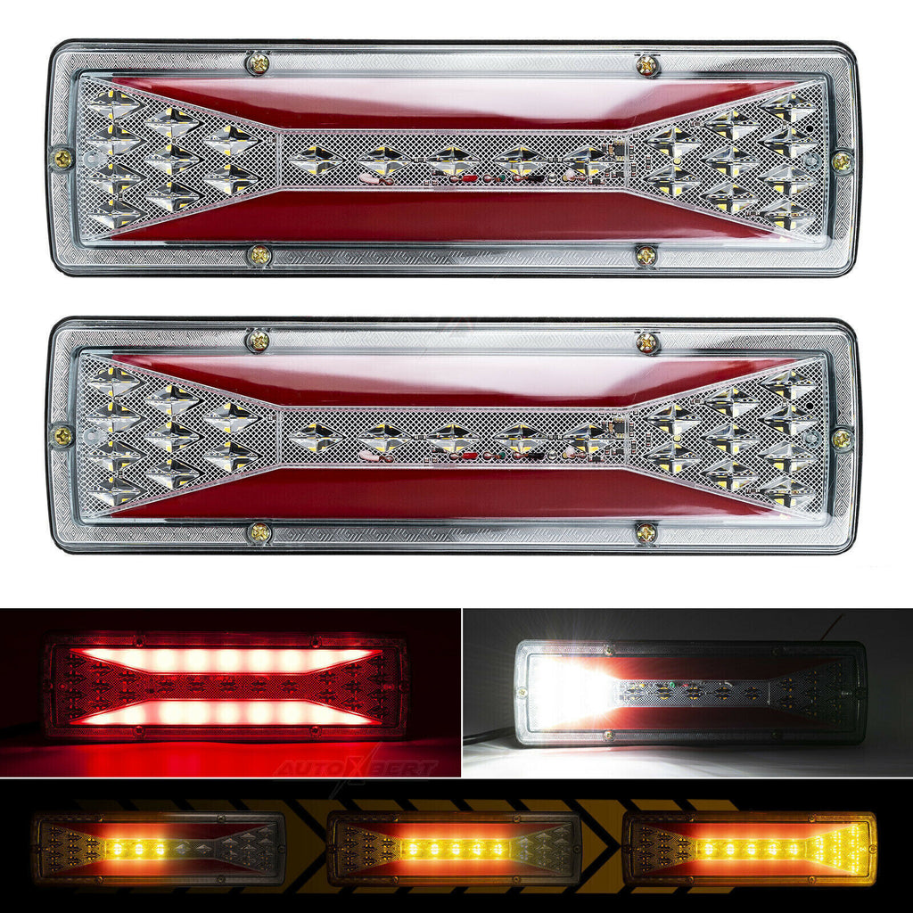 2x LED Trailer Lights Tail Lamp Stop Brake Dynamic Indicator 12V Taillight Pair