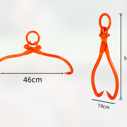 Log Skidding Tongs 18 inch 2 Claw Log Lifting Tongs Heavy Duty 500kg
