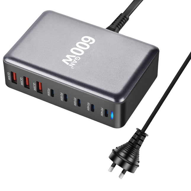 600W Fast Charging Station HUB Wall Charger