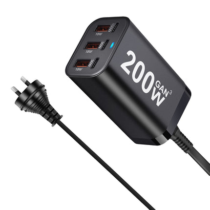 200W USB C GaN III Super Fast PD Wall Charger Charging Station