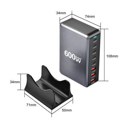 600W Fast Charging Station HUB Wall Charger