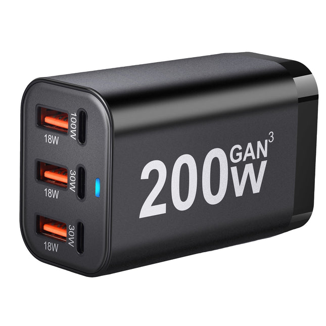 200W USB C GaN III Super Fast PD Wall Charger Charging Station