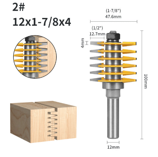 12mm Shank Finger Joint Router Bit Woodworking Cutter