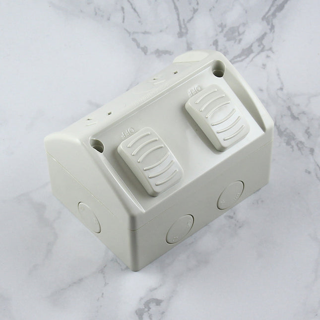 Weatherproof Double GPO Power Point Outlet 10Amp IP53 - salelink.co.nz