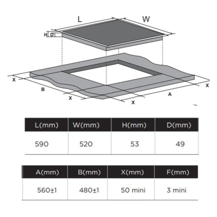 Midea 60cm Freezone Induction Cooktop