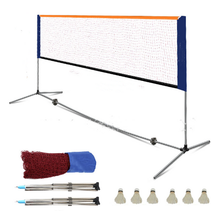 Portable Badminton Net Set 4.1m + Balls