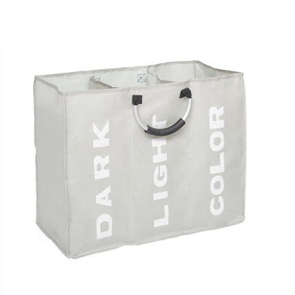 3 Sections Large Laundry Bag Storage Bag with Carry Handles