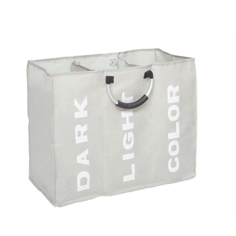 3 Sections Large Laundry Bag Storage Bag with Carry Handles