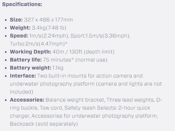 SUBLUE Navbow Sea Scooter Underwater - Red/Black