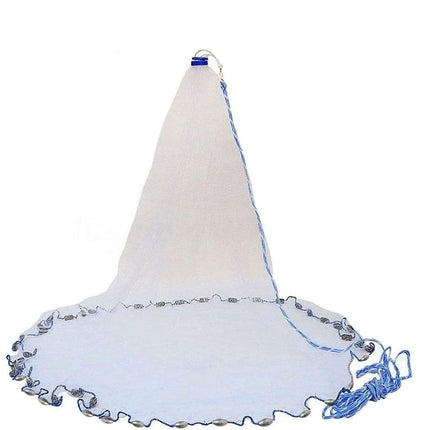 Fishing Net Quick Throw Mono Nylon Mesh Drawstring Chain Bottom Spread