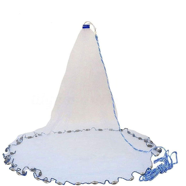 Fishing Net Quick Throw Mono Nylon Mesh Drawstring Chain Bottom Spread
