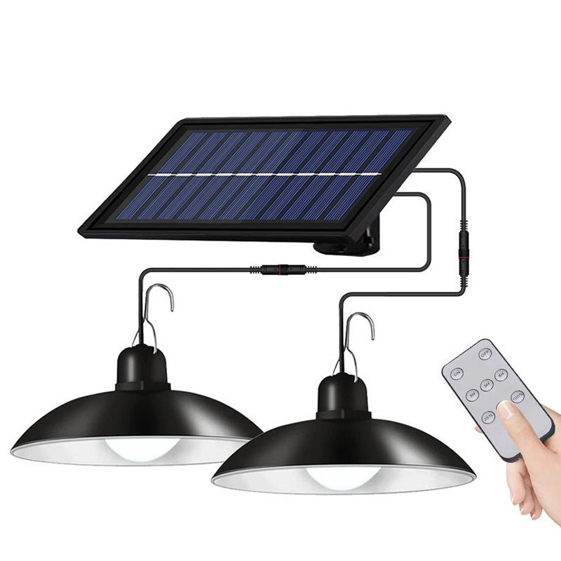 Double Head Solar Pendant Light
