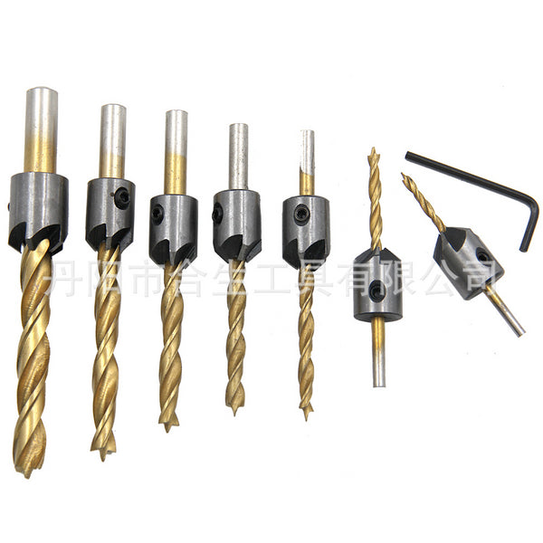 8pcs Woodworking Countersink Drill