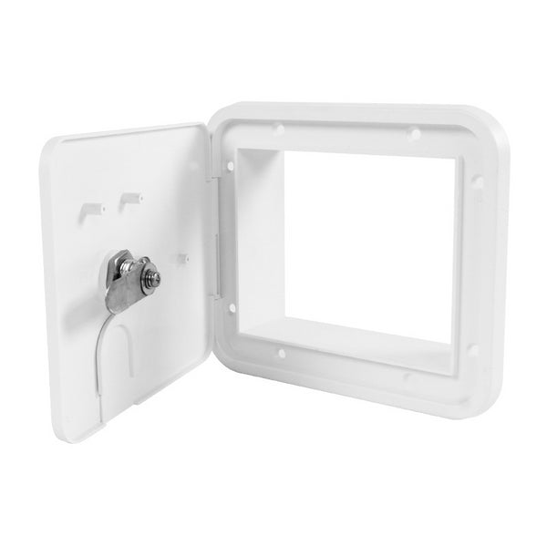 Caravan Utility Door Access Hatch Rectangle 194x165mm RV Motorhome Lock