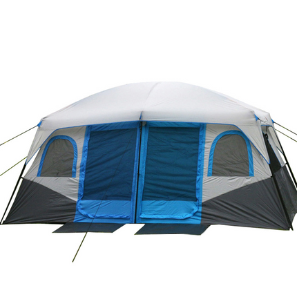 Camping Tent 420x305x210cm - Blue/Grey/White