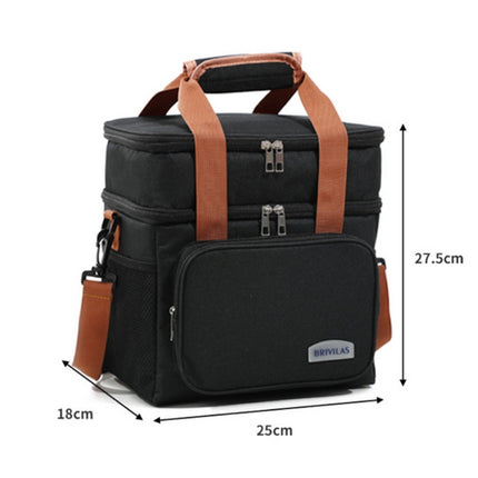 Insulated Lunch Cooler Bag - Black