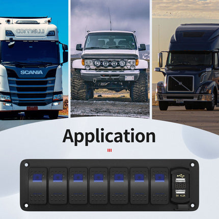 8 Gang Rocker Switch Panel - salelink.co.nz