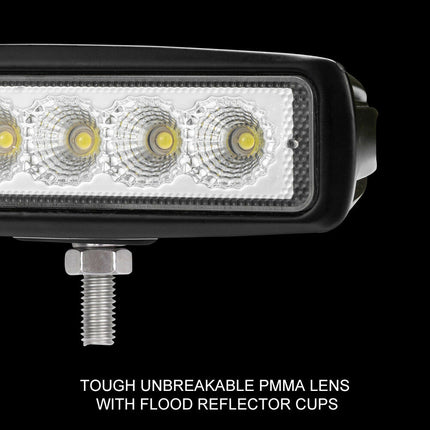 4x 6inch 30W LED Work Driving Light Bar Flood