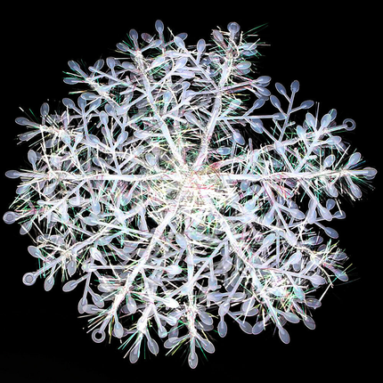 30PCS 11cm White Snowflakes Decorations Christmas Tree Party Charms Christmas Decoration