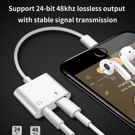 2 in 1 Dual Lightning Audio Charge Adapter